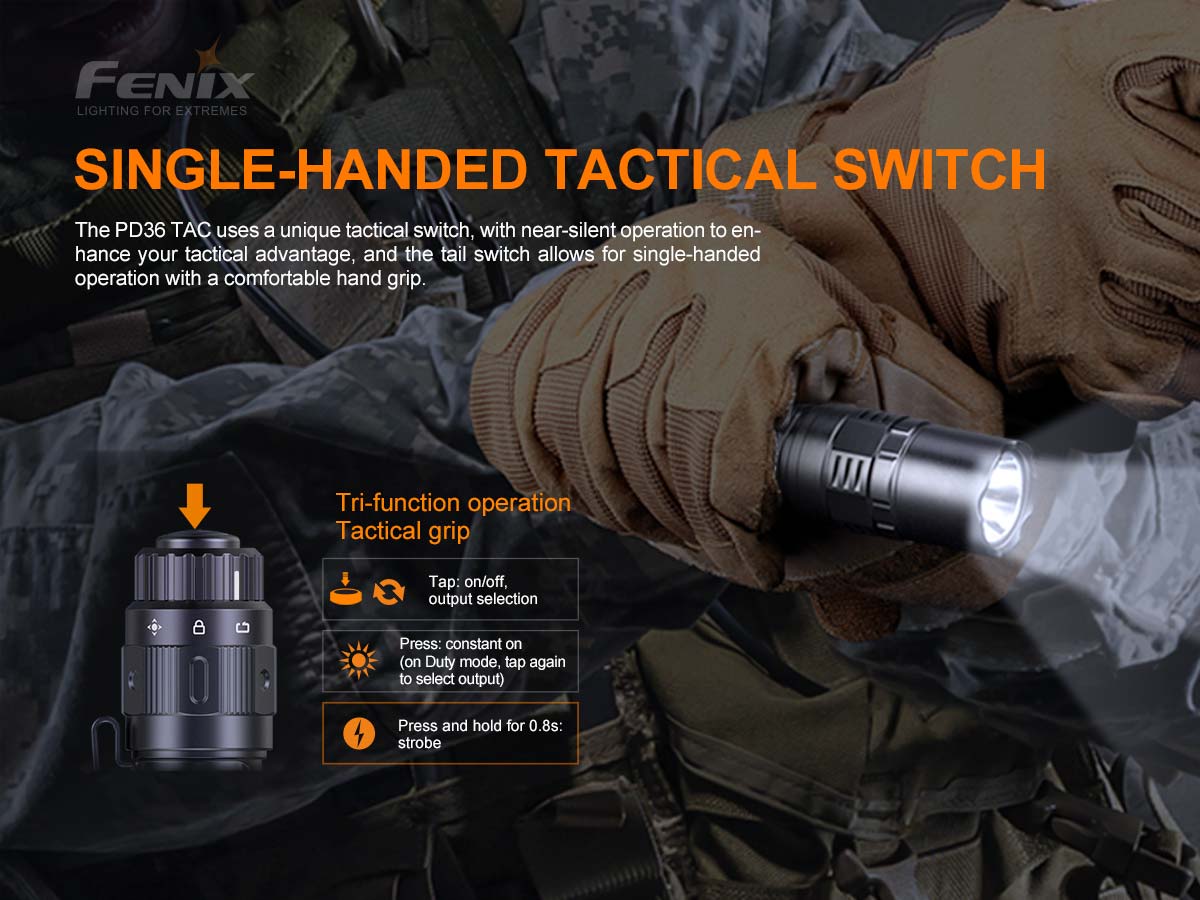 Fenix PD36 TAC 3000 Lumen Flashlight-Tactical Source LLC
