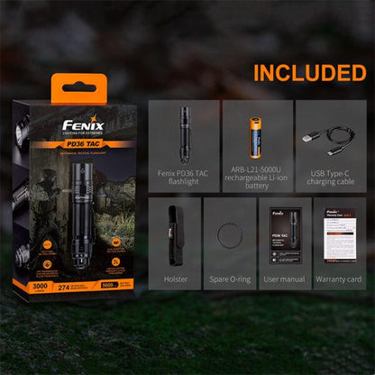 Fenix PD36 TAC 3000 Lumen Flashlight-Tactical Source LLC