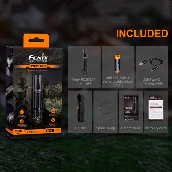 Fenix PD36 TAC 3000 Lumen Flashlight-Tactical Source LLC
