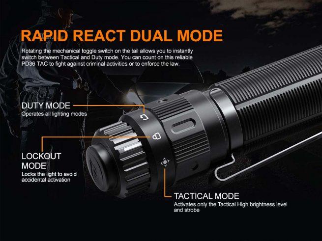 Fenix PD36 TAC 3000 Lumen Flashlight-Tactical Source LLC