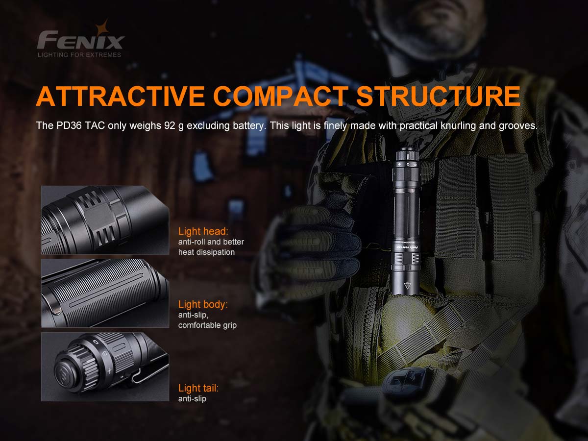 Fenix PD36 TAC 3000 Lumen Flashlight-Tactical Source LLC