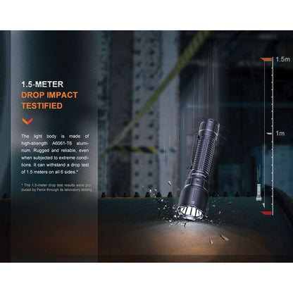Fenix WF26R 3000 lumens 450m throw rechargeable torch with charging dock-Tactical Source LLC