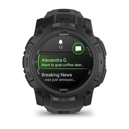 Garmin Instinct 3 Amoled Tactical Edition 50mm Black with Black Band-Tactical Source LLC