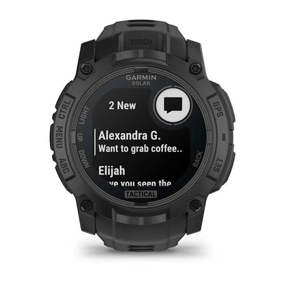 Garmin Instinct 3 Solar Tactical Edition Black with Black Band-Tactical Source LLC