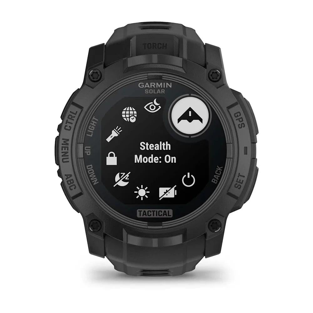 Garmin Instinct 3 Solar Tactical Edition Black with Black Band-Tactical Source LLC