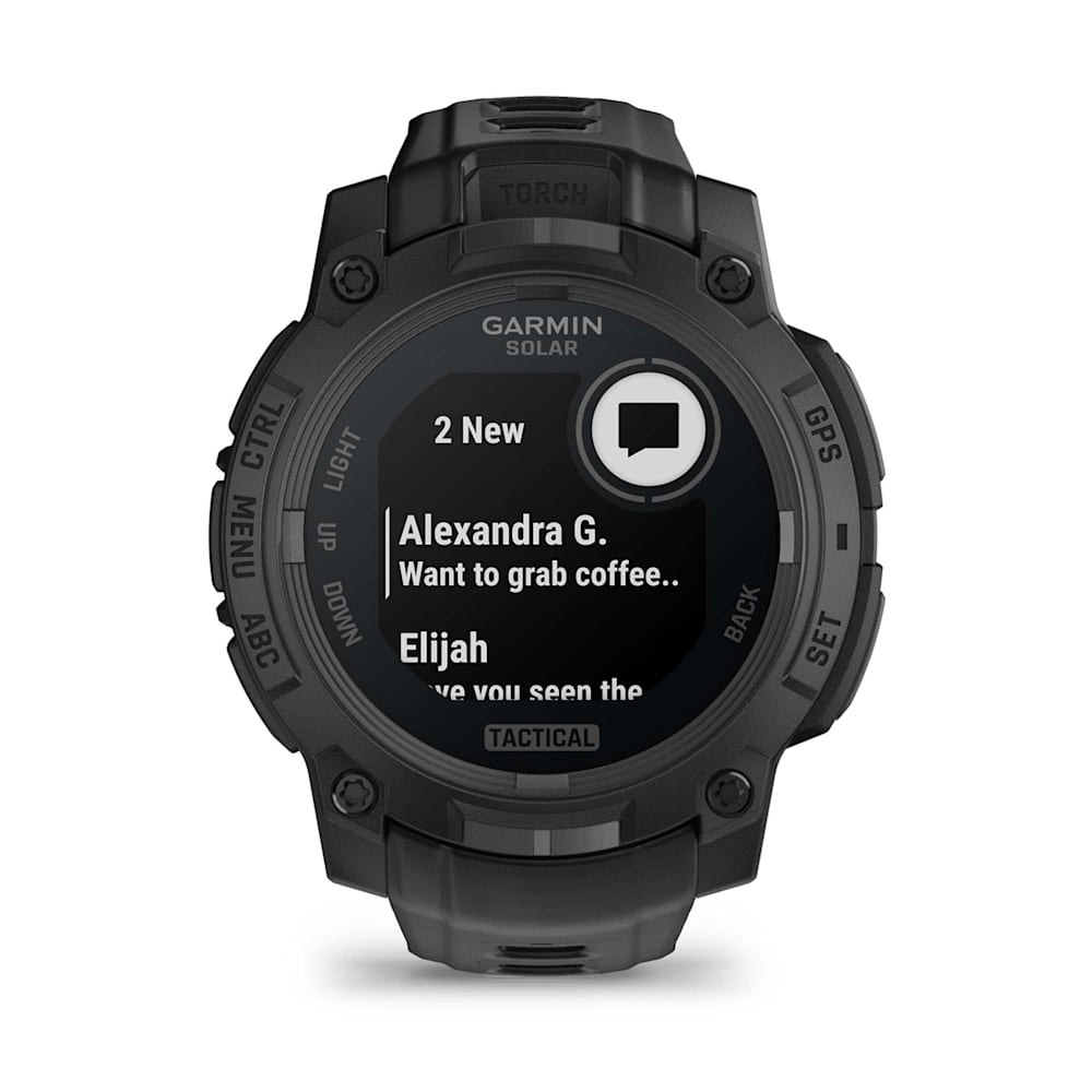 Garmin Instinct 3 Solar Tactical Edition Black with Black Band-Tactical Source LLC