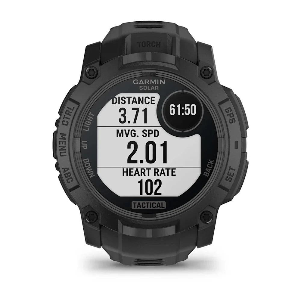 Garmin Instinct 3 Solar Tactical Edition Black with Black Band-Tactical Source LLC