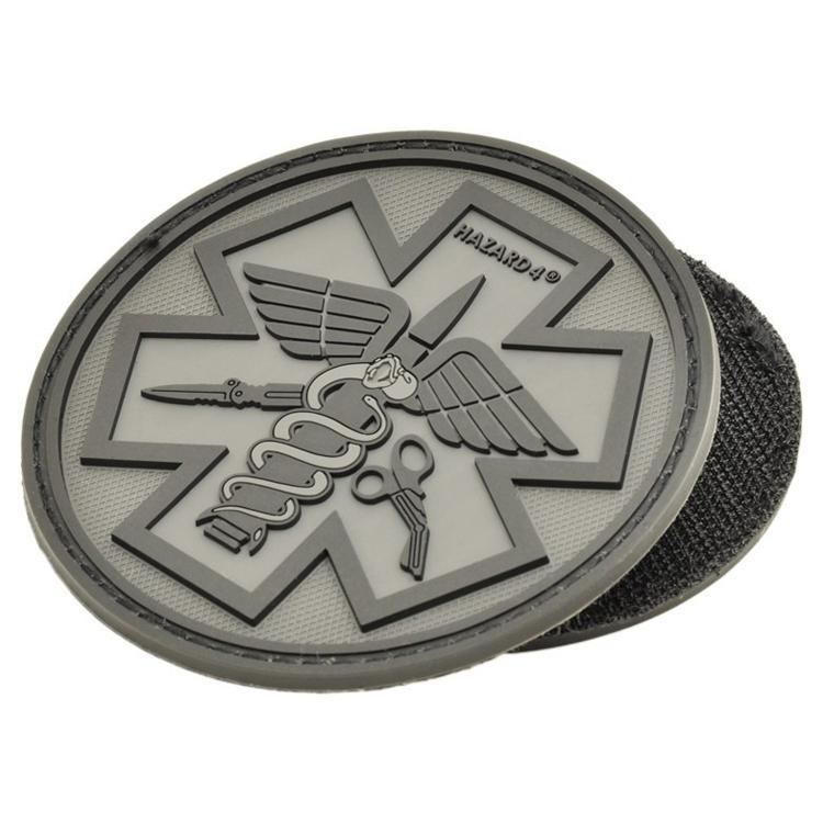Hazard 4 Battle Paramedic Rubber Velcro Patch Black-Tactical Source LLC