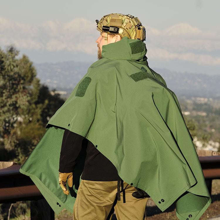 Hazard 4 Poncho Villa 2020 Version Technical Soft-Shell Poncho OD Green-Tactical Source LLC
