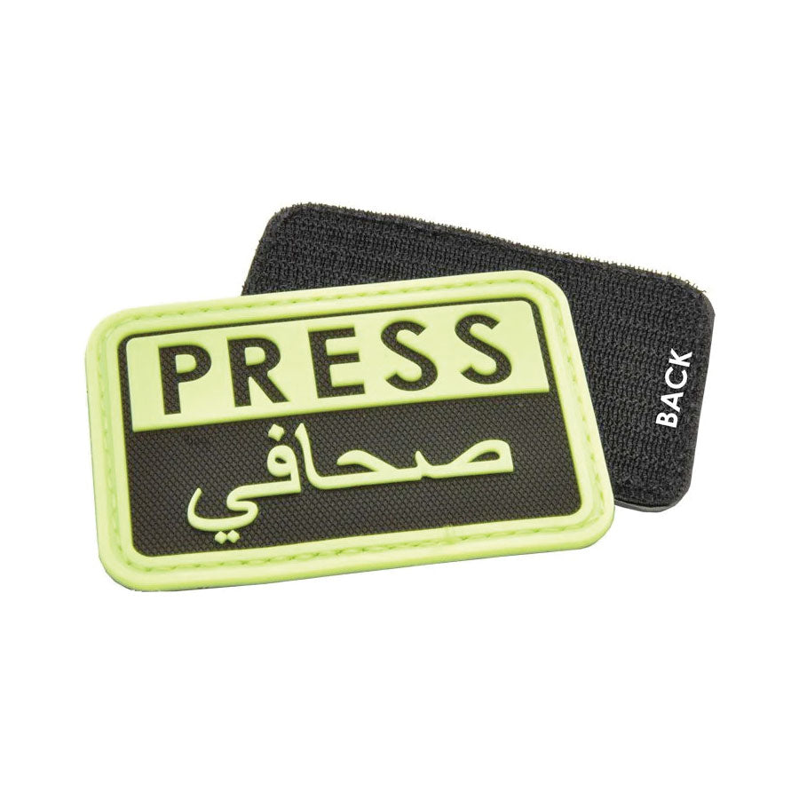 Hazard 4 Press Patch Eng/Arabic Glow in the Dark-Tactical Source LLC