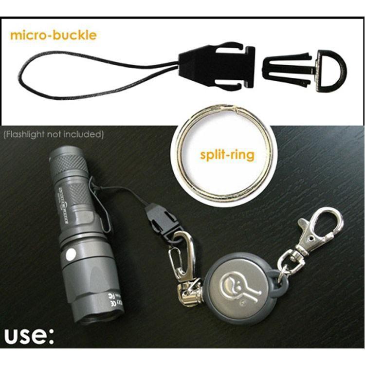 Hazard 4 Rewind Gear Retractor - Steel Cable Keychain-Style Spring-Winding Lanyard-Tactical Source LLC