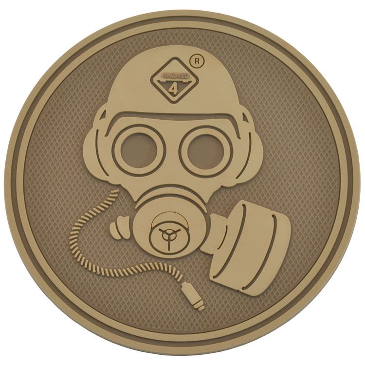 Hazard 4 Special Forces Gas Mask Patch Coyote-Tactical Source LLC