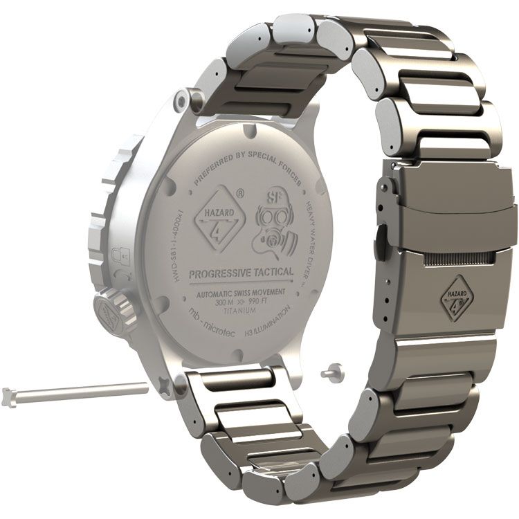 Hazard 4 Titanium Bracelet for Heavy Water Diver-Tactical Source LLC