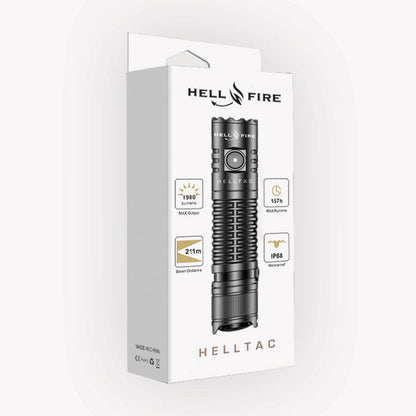 Hellfire Helltac 1900 Lumens Rechargeable Tactical Flashlight-Tactical Source LLC