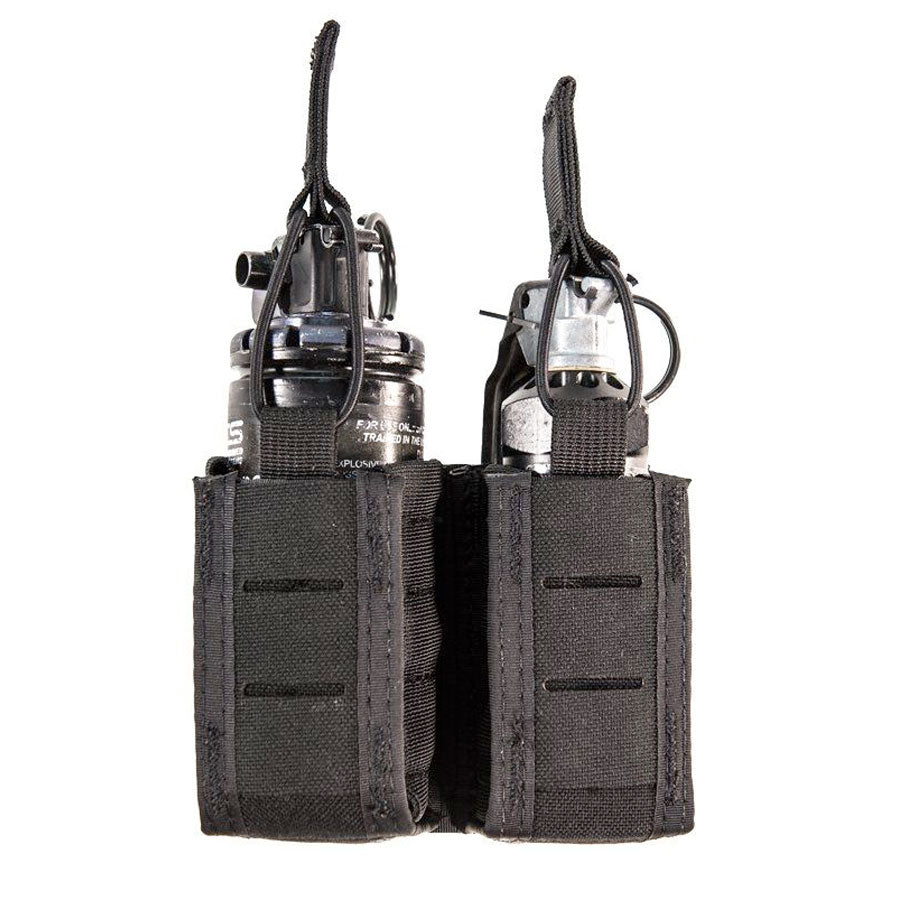 High Speed Gear Duty Smoke Grenade Pouch U-MOUNT Double Black-Tactical Source LLC
