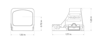 Holosun Miniature Reflex Compact Handgun Sight HS507COMP-RED-Tactical Source LLC