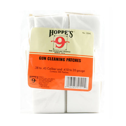 Hoppe's Gun Cleaning Patches for .22 to .270 / .38 to .45 caliber and .410 to 20 gauge Pack of 500-Tactical Source LLC