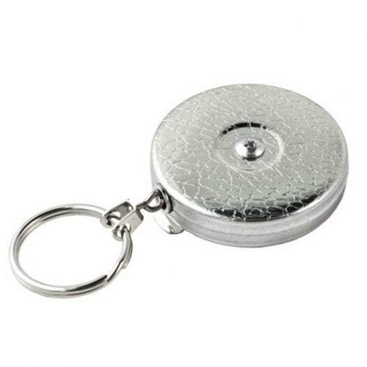 Key-Bak Original KB5 Belt Clip Self Retracting Reel 609mm Stainless Steel Chain Chrome-Tactical Source LLC