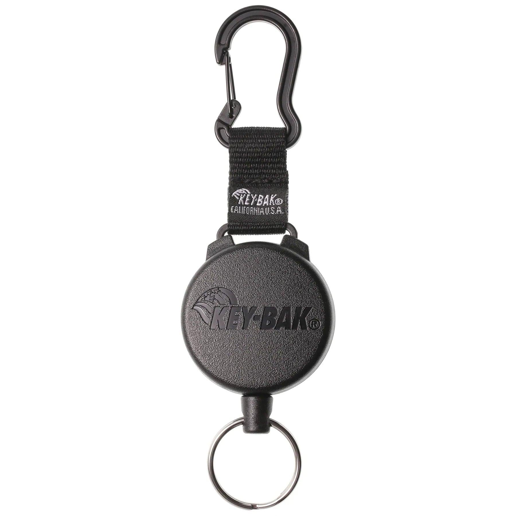KEY-BAK SECURIT Heavy Duty Retractable Carabiner Keychain - 40 Keys, 28 Imches 20 oz, Cord, Xtreme Duty-Tactical Source LLC