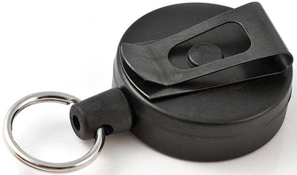 Key-Bak Self Retract Reel Mid Blk Swivel Clip Poly Cord 36"-Tactical Source LLC