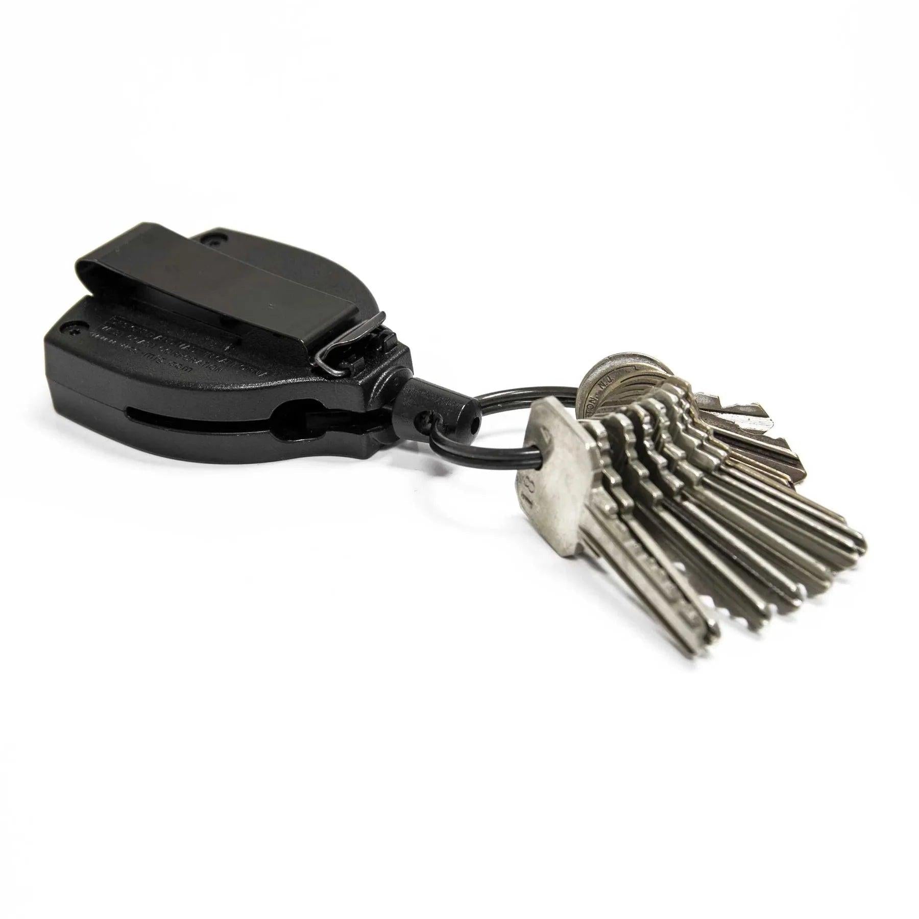 KeyBak Super 48 Plus Ambidextrous Heavy Duty Retractable Keychain with Belt Clip for Duty Belts-Tactical Source LLC