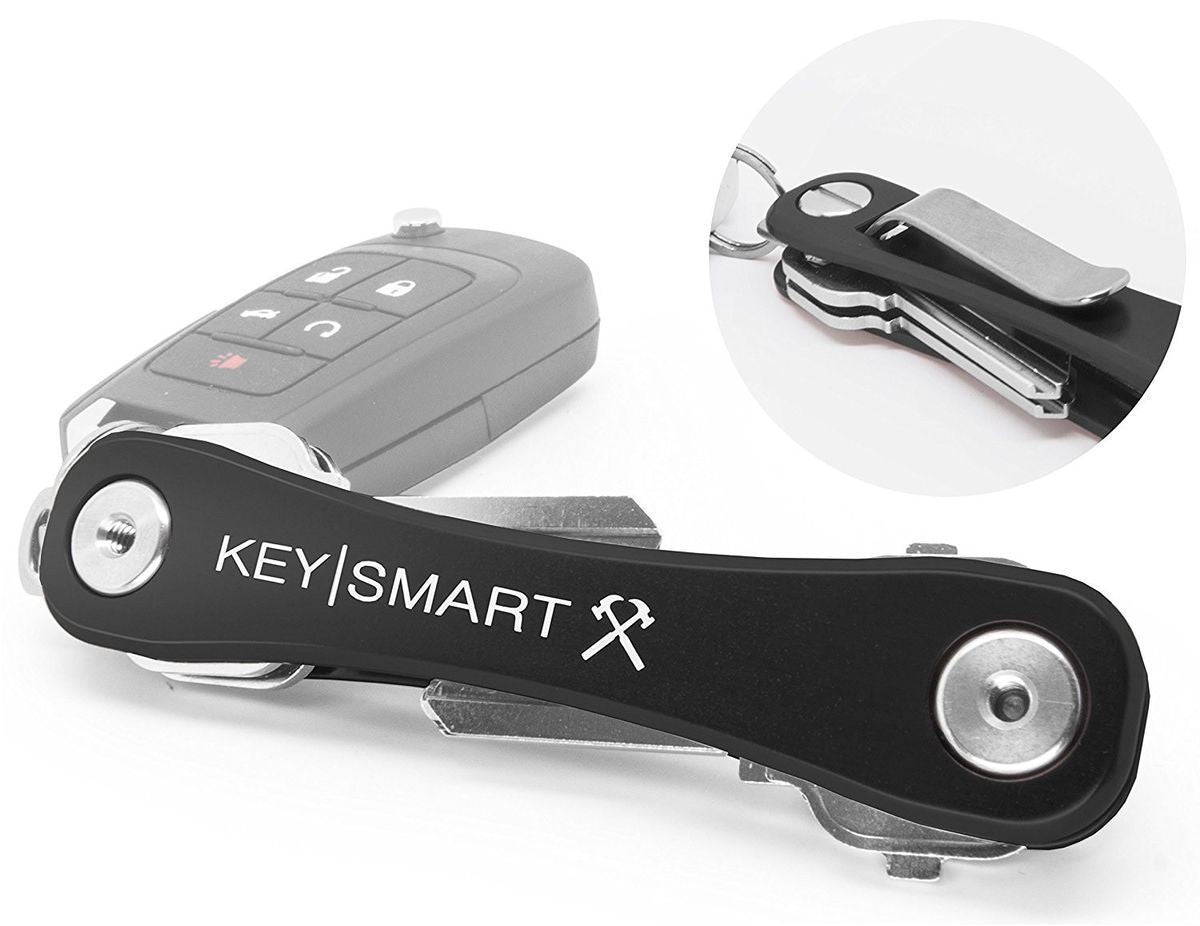 KeySmart Rugged Aluminum Belt Clip and Bottle Opener Black-Tactical Source LLC
