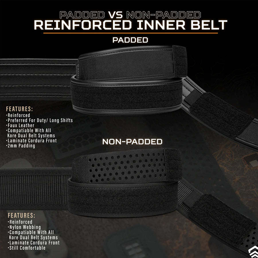 KORE Essentials Reinforced Inner Liner 1.5 inches Black-Tactical Source LLC