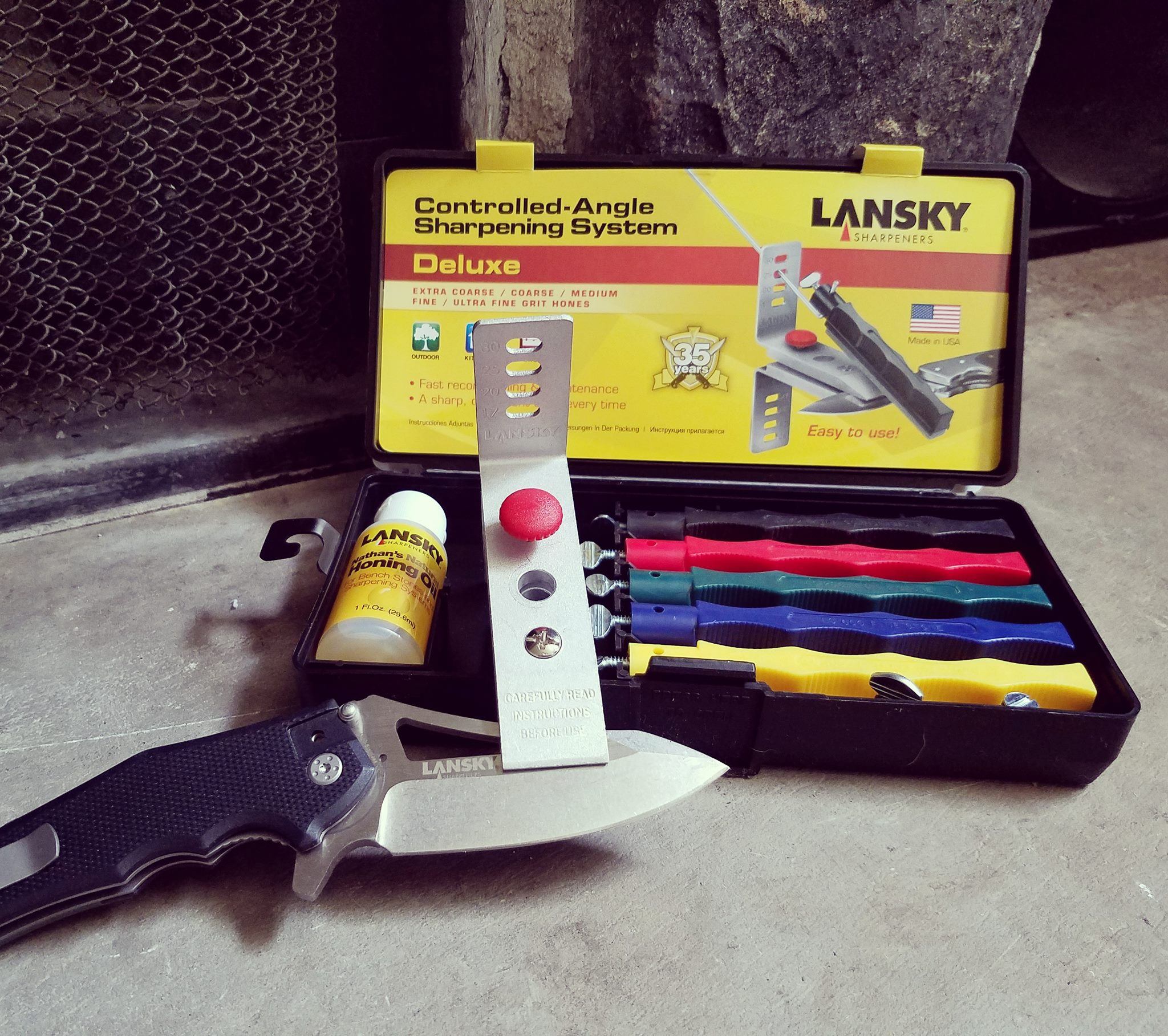 Lansky Deluxe 5 Stone System Precision Knife Sharpening Kit LKCLX-Tactical Source LLC