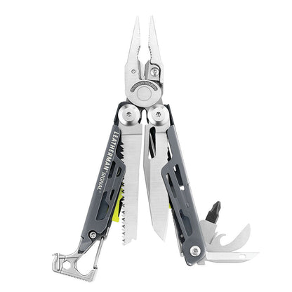 Leatherman Signal Grey with Button Sheath Box-Tactical Source LLC