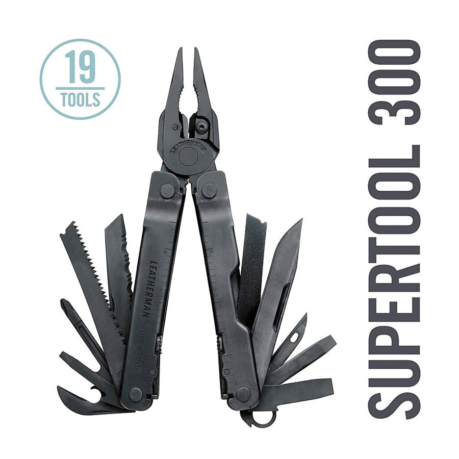 Leatherman Supertool 300 Black with Black MOLLE Sheath-Tactical Source LLC