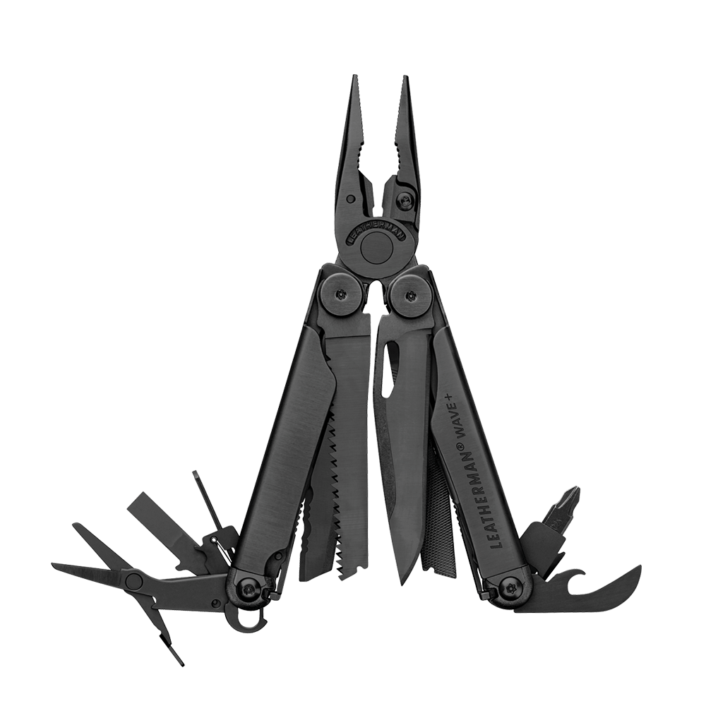 Leatherman Wave + Black with Black Nylon MOLLE Sheath-Tactical Source LLC