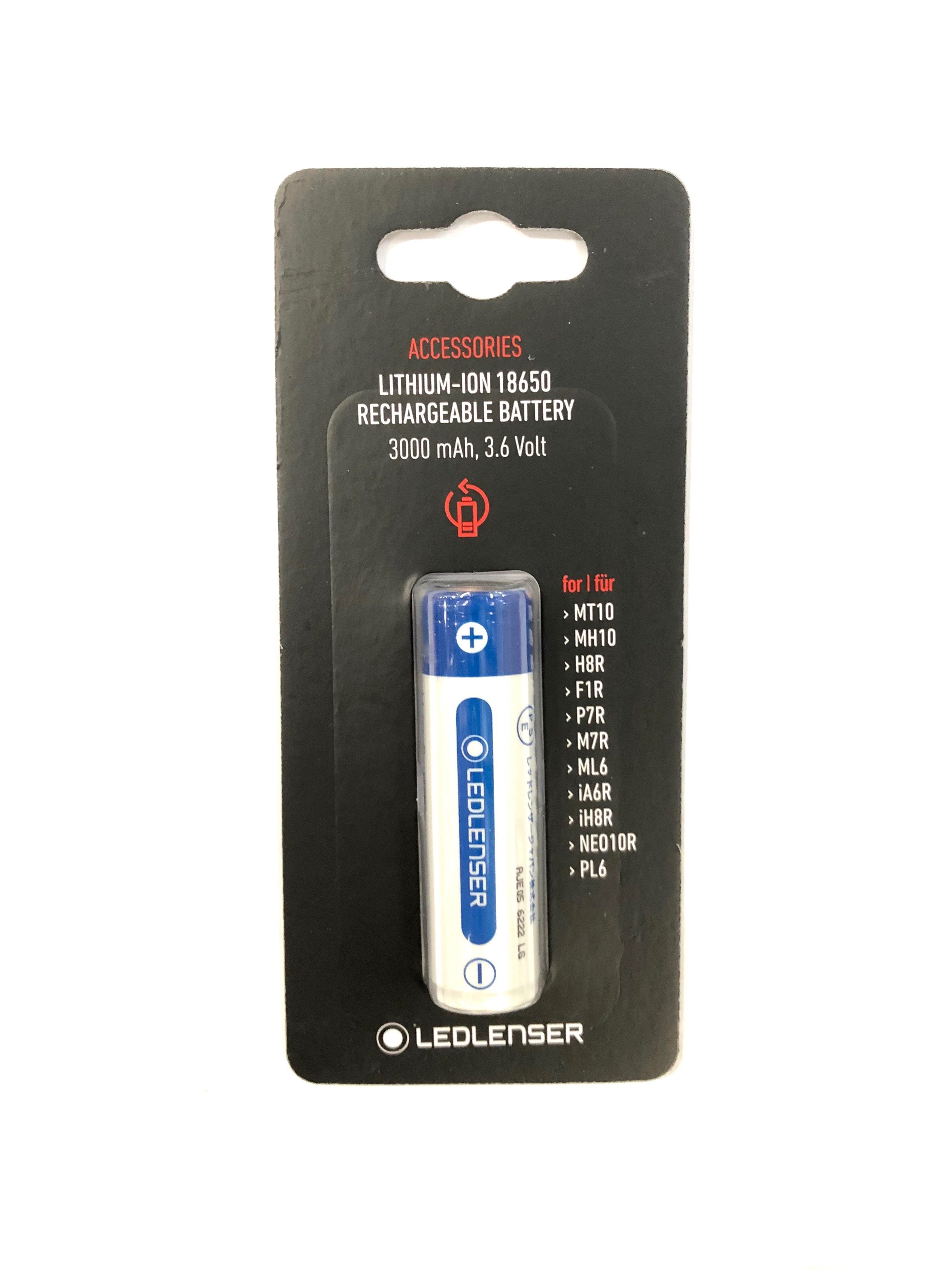 Ledlenser 18650 3000mAh Rechargeable Battery For M7R, M7RX, X7R, F1R, P7R,MT10,MH10 and H8R Led Torches-Tactical Source LLC