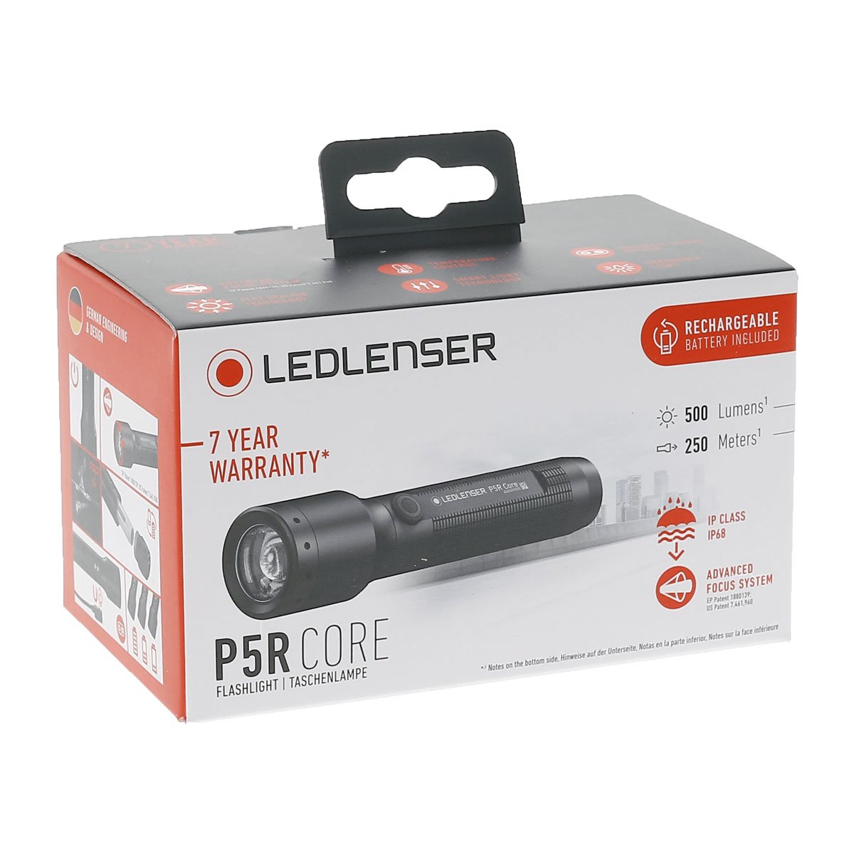 Ledlenser P5R Core 500 Lumens Rechargeable Flashlight-Tactical Source LLC