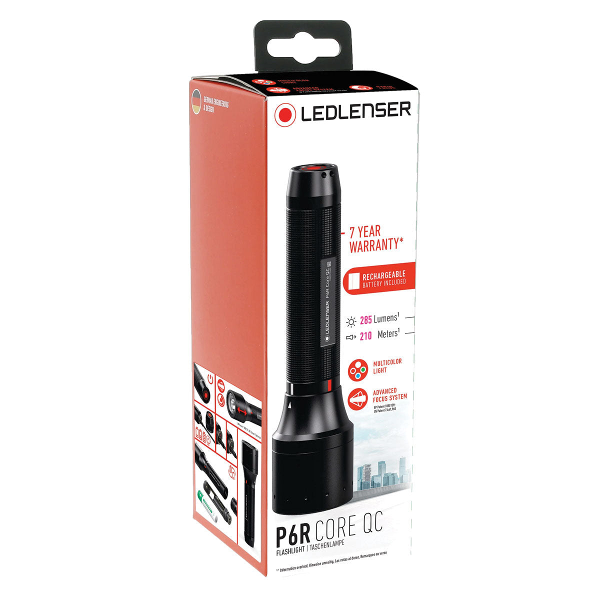 Ledlenser P6R Core QC Quad 4 Colour Rechargeable Torch-Tactical Source LLC