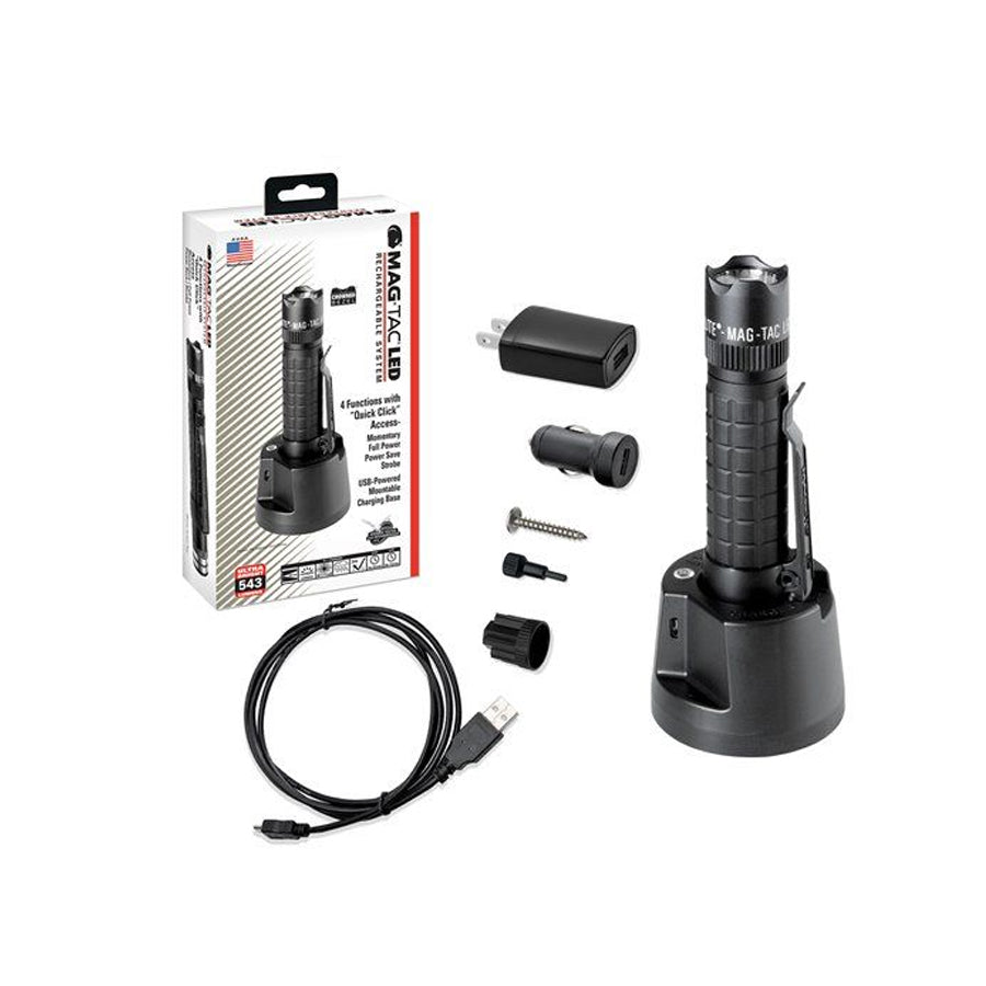 Maglite Mag-Tac Rechargeable Flashlight System-Tactical Source LLC