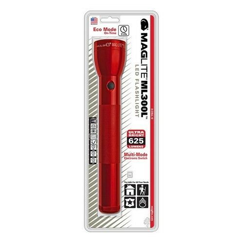 Maglite ML300L 3D Cell LED Flashlight Red-Tactical Source LLC