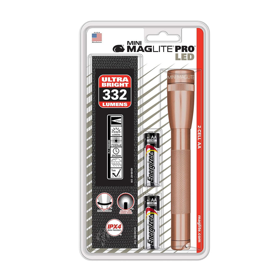 Maglite SP2P Mini Maglite Pro 2 AA-Cell LED Flashlight w/ Holster Pack-Tactical Source LLC