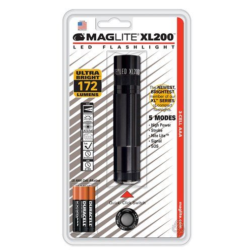 Maglite XL200 3 Cell AAA LED Flashlight Black-Tactical Source LLC
