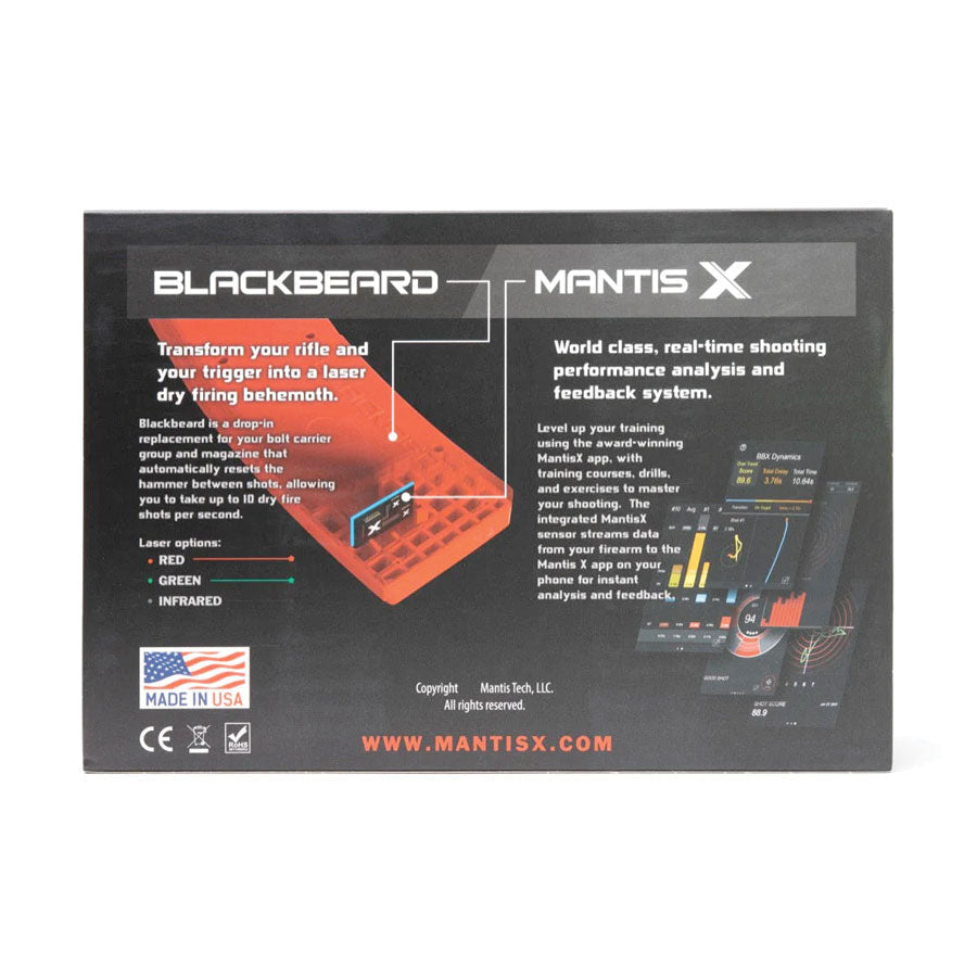 Mantis BlackbeardX Auto-Resetting Trigger System with Analytics and Smart Feedback for AR15-Tactical Source LLC