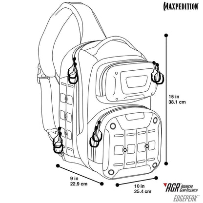 Maxpedition Edgepeak Ambidextrous Sling Pack 15L-Tactical Source LLC