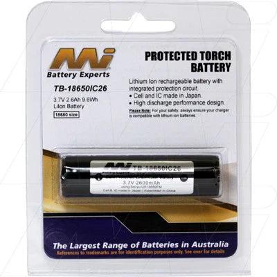 MI 18650 Li-Ion Rechargeable Battery TB-18650IC26-Tactical Source LLC