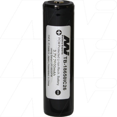 MI 18650 Li-Ion Rechargeable Battery TB-18650IC26-Tactical Source LLC