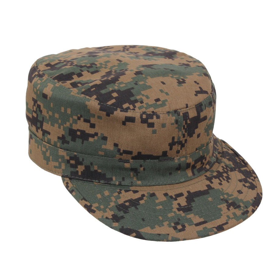 MilSpec Adjustable Camo Fatigue Cap - Woodland Digital Camo-Tactical Source LLC