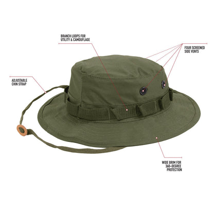 MilSpec Boonie Hat - Olive Drab-Tactical Source LLC