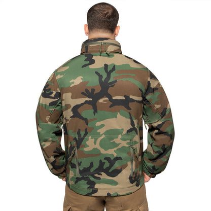 MilSpec Concealed Carry Soft Shell Jacket Woodland Camo-Tactical Source LLC