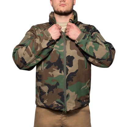 MilSpec Concealed Carry Soft Shell Jacket Woodland Camo-Tactical Source LLC