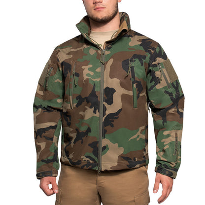 MilSpec Concealed Carry Soft Shell Jacket Woodland Camo-Tactical Source LLC