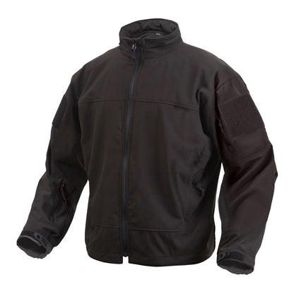 MilSpec Covert Ops Lightweight Soft Shell Jacket Black-Tactical Source LLC