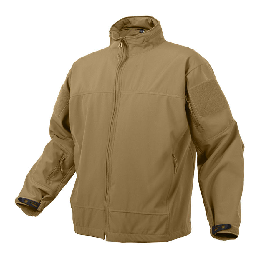 MilSpec Covert Ops Lightweight Soft Shell Jacket Coyote Brown-Tactical Source LLC