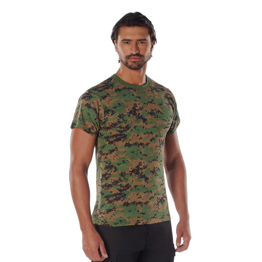 MilSpec Digital Camo T-Shirt - Woodland Digital Camo Large-Tactical Source LLC